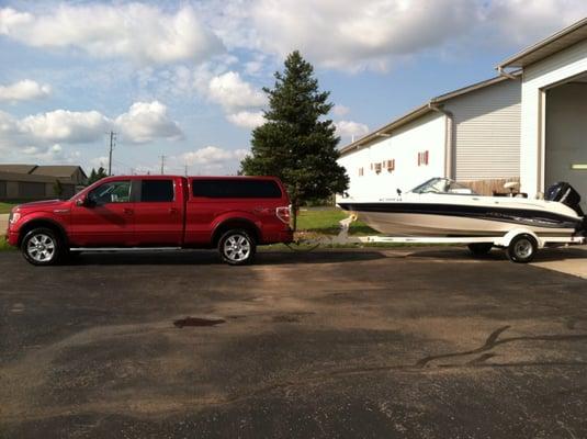 An F-150 and 24 foot boat all detailed.