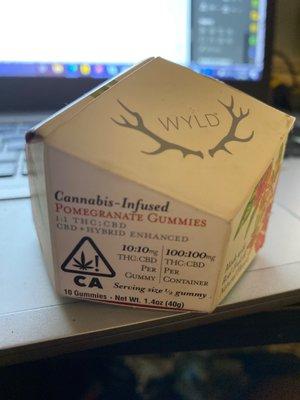 WYLD gummy. CBD infused