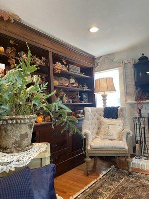 It's a beautiful thing when an antique cabinet finds it's perfect fit and home.