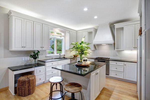 Texture and color brought this kitchen alive.