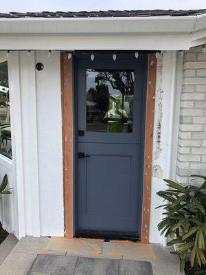 Custom Dutch Door installed in Newport Beach