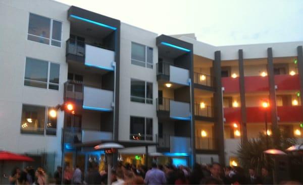 View of the building from the "resort" pool area