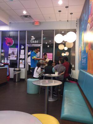 Business owner interacting with our kids!! That's great!!!  super nice employees!!!! Awesome place.