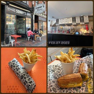 Cheesesteak ($12) and fries ($4)