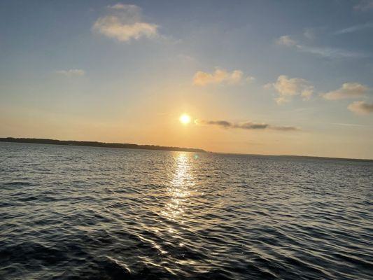 Beautiful sunset from the Hibachi and Sunset cruise boat in Hilton Head Island