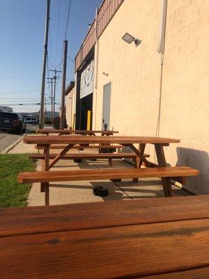 Outdoor seating - 3 picnic benches