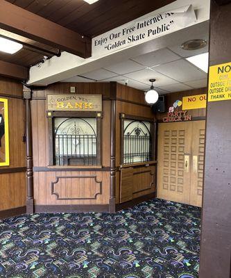 The entrance...the place has kind of a "gold rush" theme.