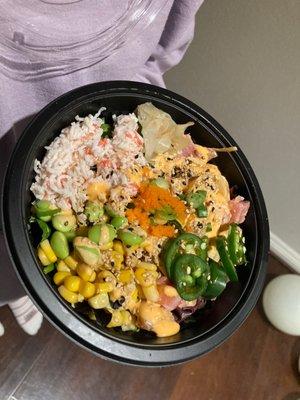 Customize Your Very Own Poke Bowl - not the biggest portion, so no leftovers!