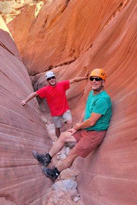 Rick and the lone guy on our hike. Awesome scenery and people! Judy S