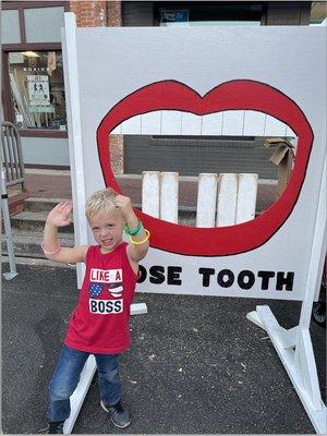 Heather had the opportunity to take her sweet grandson to Lewisville Western Days, what a cute game for him to play! Dentist Dr. Wyatt