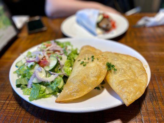 Piroshki with side salad