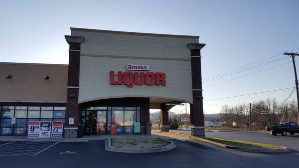 Drive thru for your convenience.  Liquor World Brooks