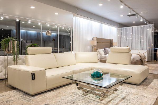 Modern Leather sectional sofa