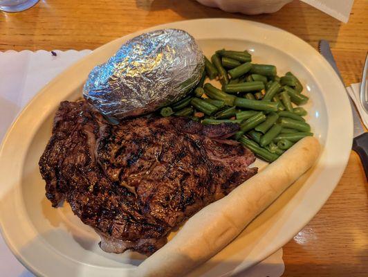 14 oz Ribeye, very good!