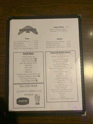 Drink Menu