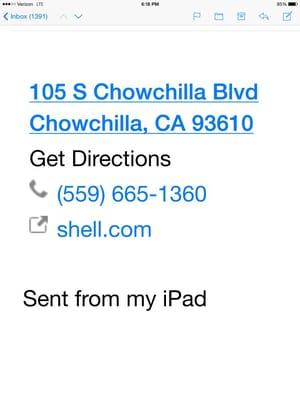 Chowchilla Shell