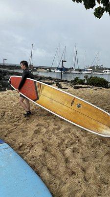 Getting ready to paddle out!