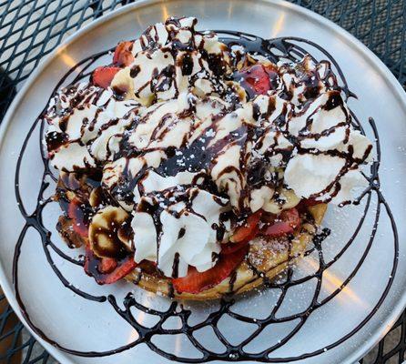 Haleakala Waffle with Peanut Butter and Chocolate Gelato