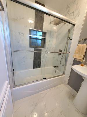 Bathroom Remodel Shower Door Installation Bathtub Remodel