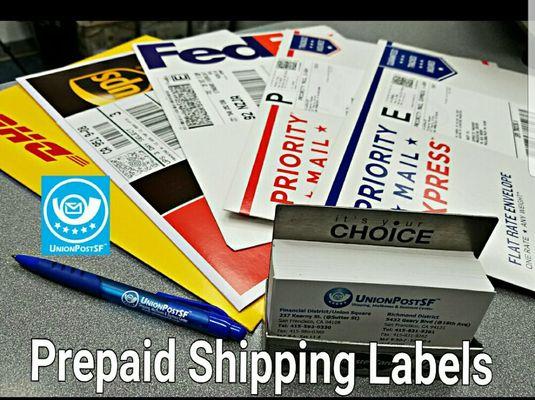 Selfaddressed, prepaid shipping labels. We have options!