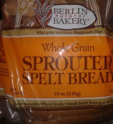 Whole grain sprouted spelt bread