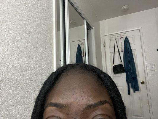 My uneven and thin brows that I did not ask for.