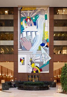 Mural with Blue Brushstroke, by Roy Lichtenstein