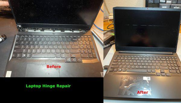 Laptop Hinge repair.