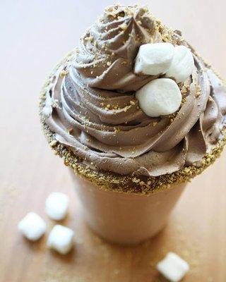 One of Palm Garden's Milkshake of the Month: Nutella S'mores!