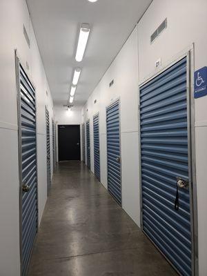 Clean and bright smaller indoor storage units in Hillsboro, Oregon.