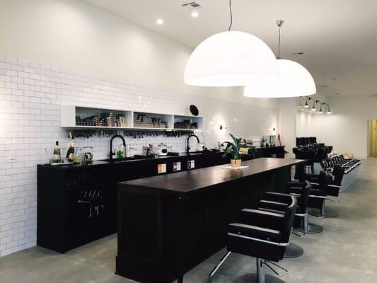 Our beautiful hair color bar.