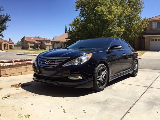 Installed my lip kit on a 2012 sonata paint match and all