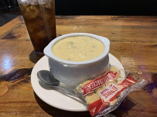 Loaded Potato Soup (very different than what you're used to. Heavy black pepper with a comforting homestyle taste).