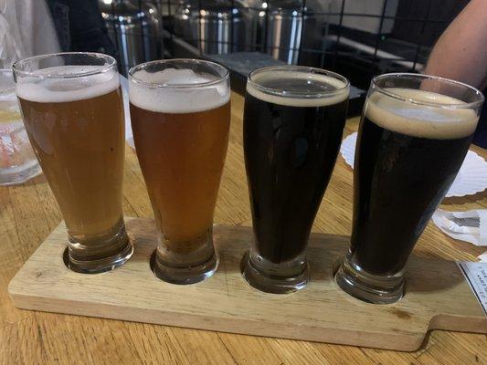 Flight (off the menu). Choose four kind of beer.