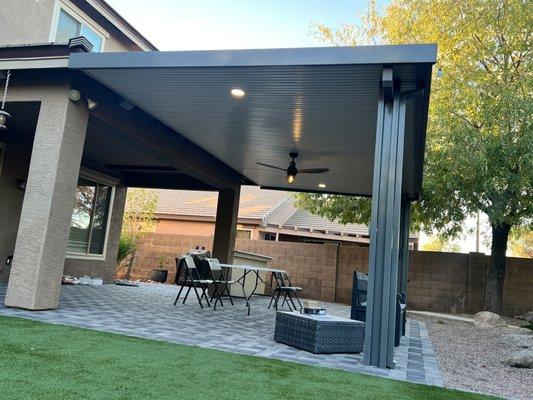 Solid Pergola attached to the house