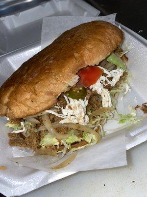 Carnitas Torta Delicias chely