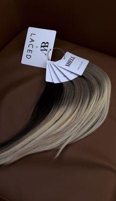 We use Laced Hair extensions. These are premium quality human hair to give you the most natural blend you could imagine!