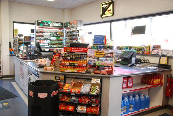 Convenience Store at Seversin's Service Center on Milwaukee Street Madison WI.