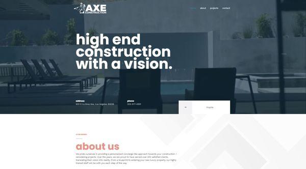 Axe Construction WordPress Website - https://axeconstruction.com/