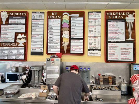 Old fashion ice cream parlor.