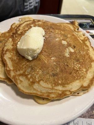 Blueberry pancakes.