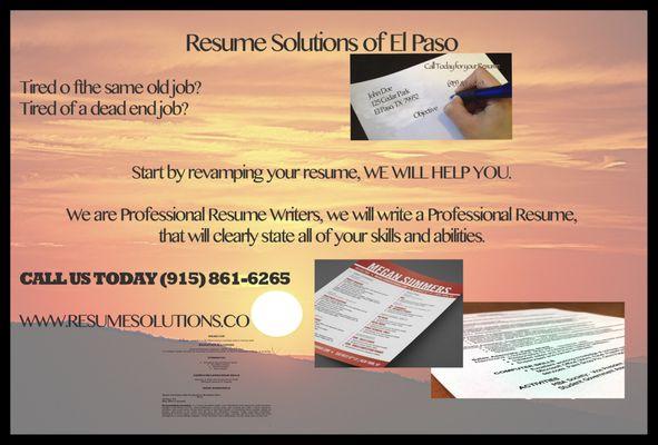 We are professional El Paso resume Writers!