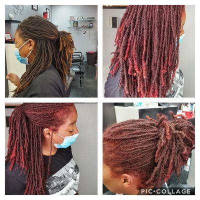 Colored micro locks ... Beautiful Bold Red