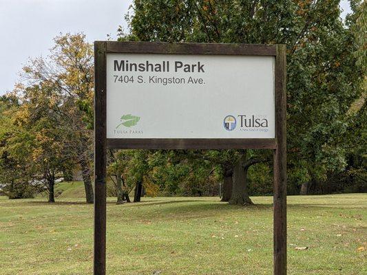 Entrance to Minshall Park, Tulsa