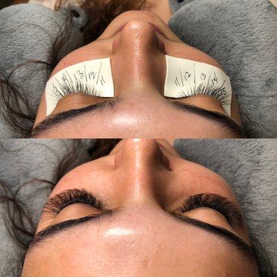 Volume set of lash extensions