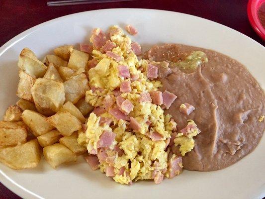 Ham and eggs plate $4.29 - solid for price