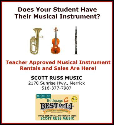 Musical Instrument Sales and Rentals