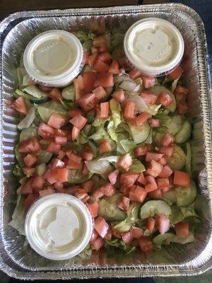 Half tray garden salad with blue cheese