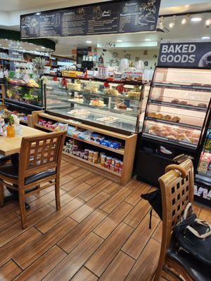 The deli/coffee/pastry counter at the Cascade Cafe/