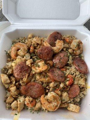 Dneal Boudin Rice Bowl with Crawfish $16.49